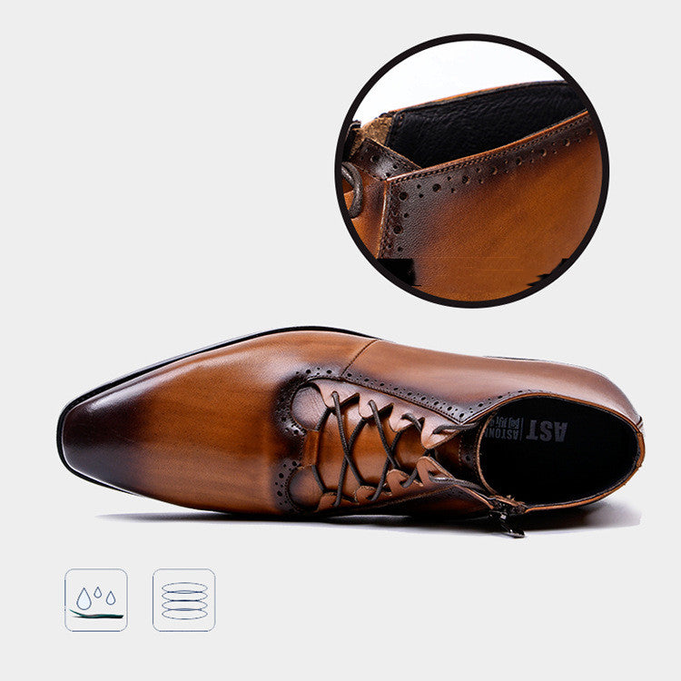 Men&#39;s High Top Martin Boots In Autumn