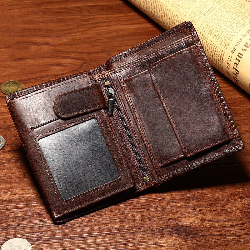 Men&#39;s Business Vintage Leather Wallet
