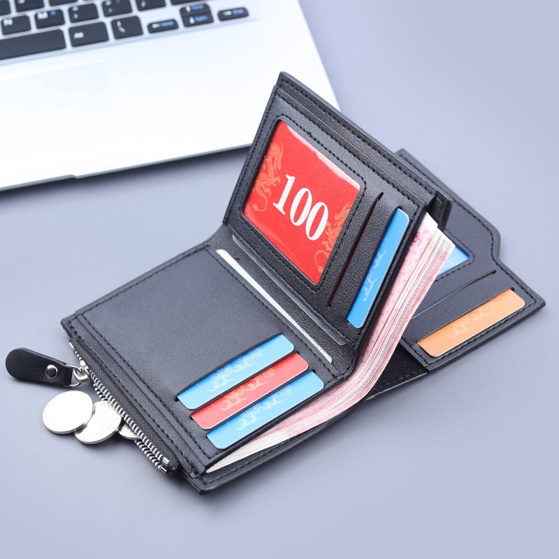 Wallet Men&#39;s Three Fold Multi Card Slots Wallet