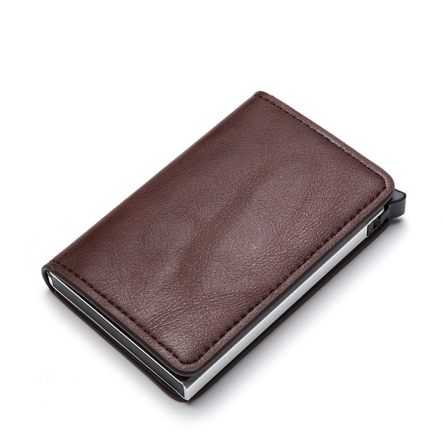 Hand push automatic card wallet card box