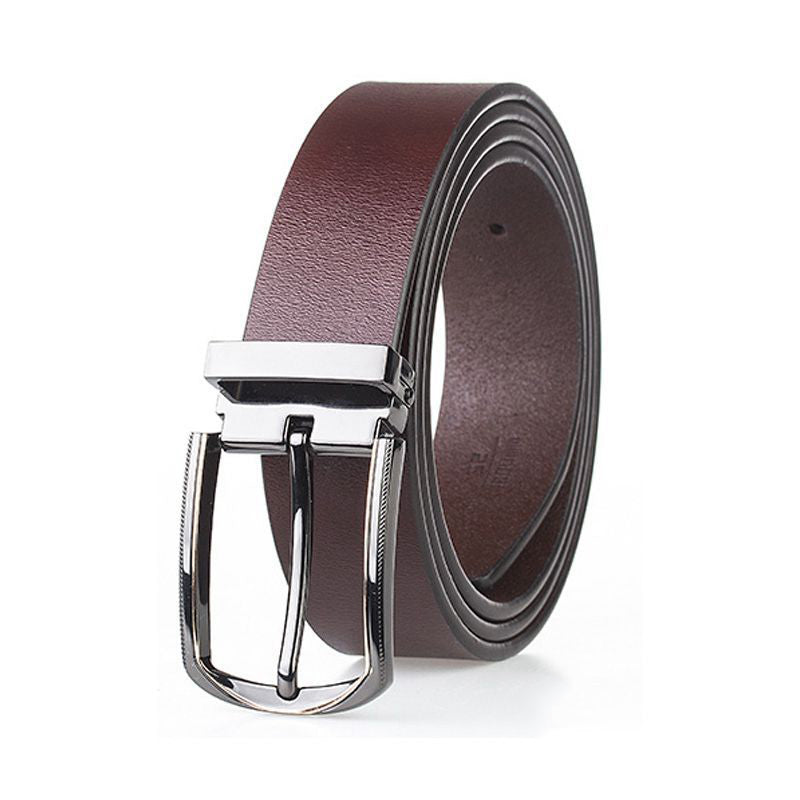 Men&#39;s Business Casual Leather Belt Pin Buckle Belt