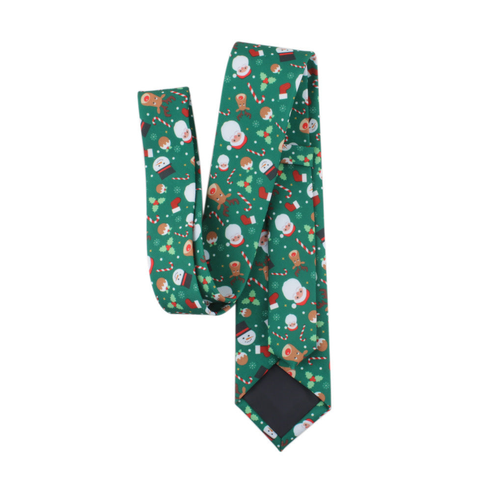 Santa Claus Style Sika Deer Christmas Tree Tie