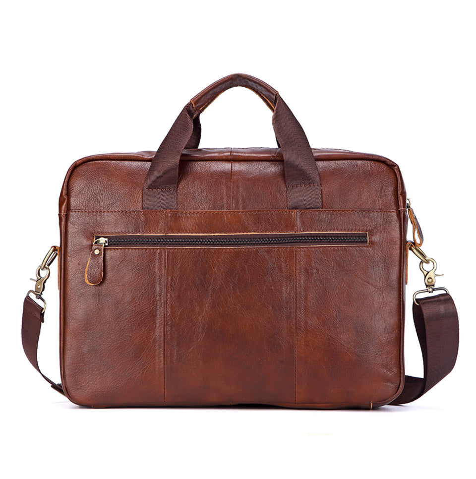 Men&#39;s first layer leather computer bag