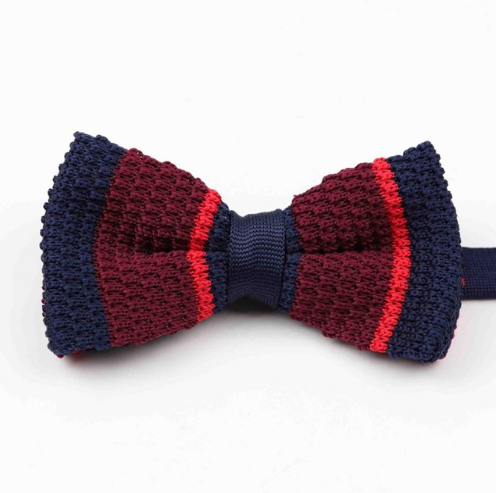 New Style Men Women Knit Bowtie Adjustable Butterfly Double Deck Neckwear Bowties Designer Knitting Dress Knitted Bow Tie
