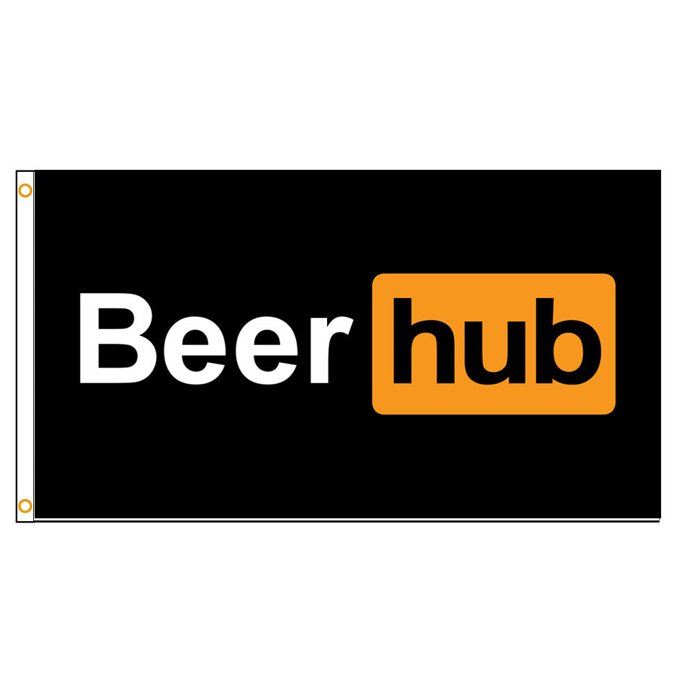 Home Beer Hub Fashion Simple Printing Polyester Hanging Flag