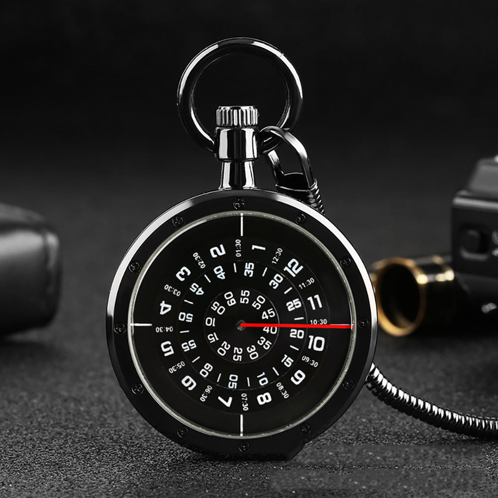 A Variety Of Creative Personality Vortex Snake-shaped Second Plate Waist Chain Quartz Pocket Watch Gift Watch