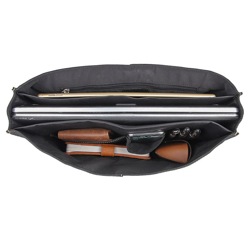 Men&#39;s Retro Casual Leather Business Briefcase