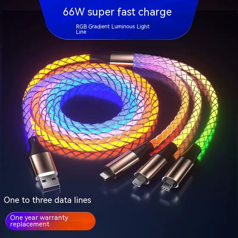 6A Colorful Illuminating Data Cable