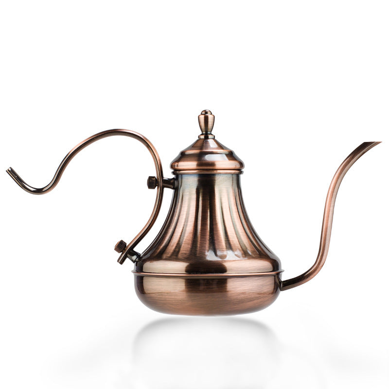Stainless Steel Coffee Pot European Style Hand-washed Palace Pot Long-mouth Thin-necked Pot