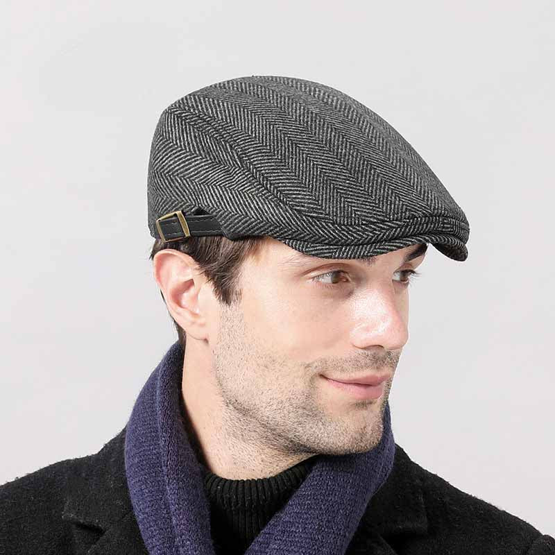Fashion Simple Men&#39;s Retro Woolen Beret