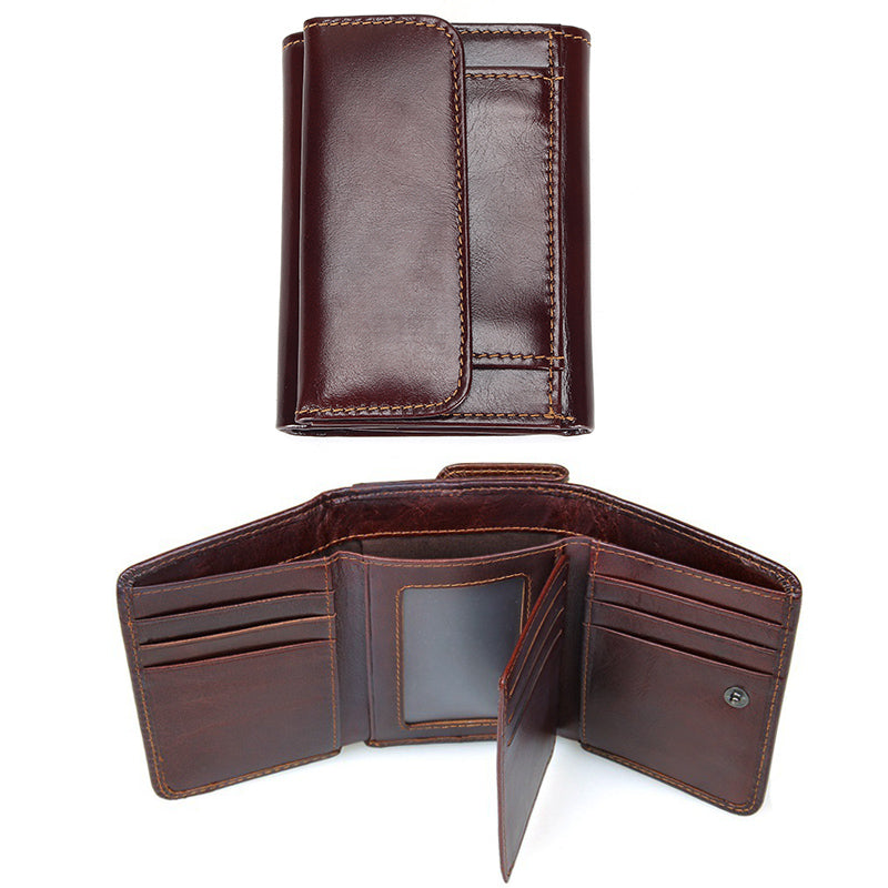Men&#39;s ultra-thin leather wallet