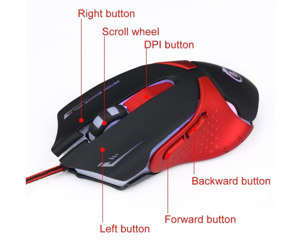 6-Key Optical Gaming Mouse 3200 DPI