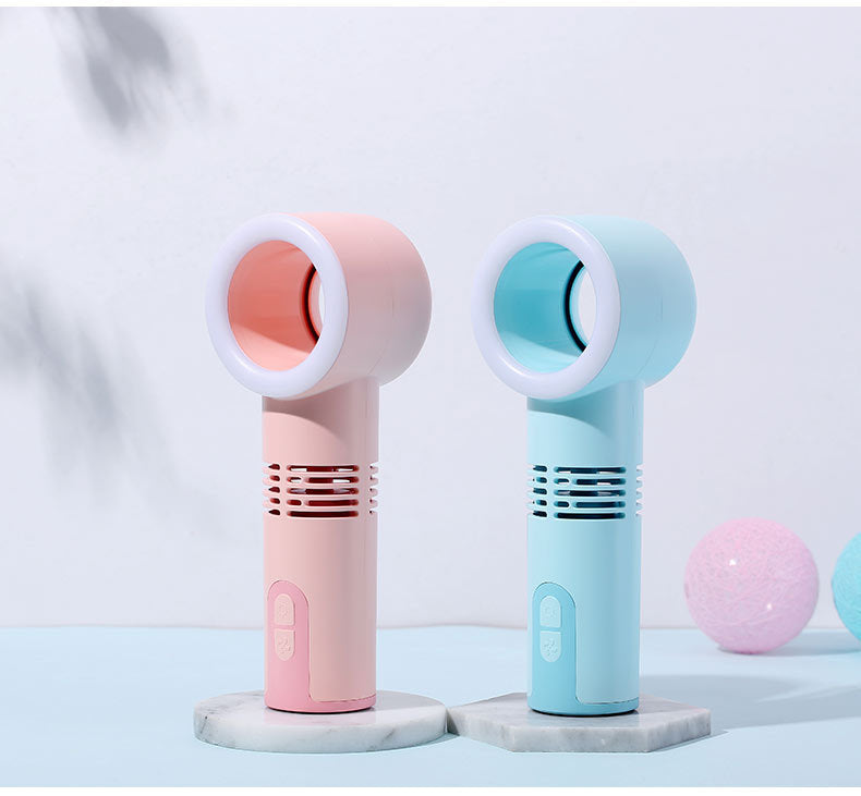 Portable Bladeless Fan USB Rechargeable Mini Cooler With LED Indicator