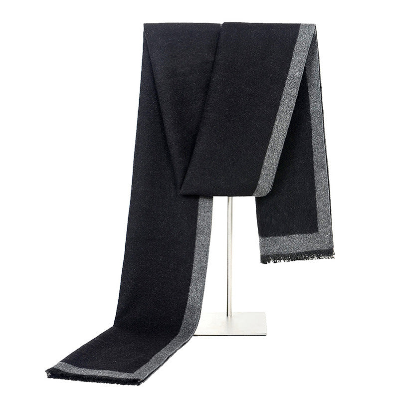 Men&#39;s Fashion Simple Brushed Warm Scarf