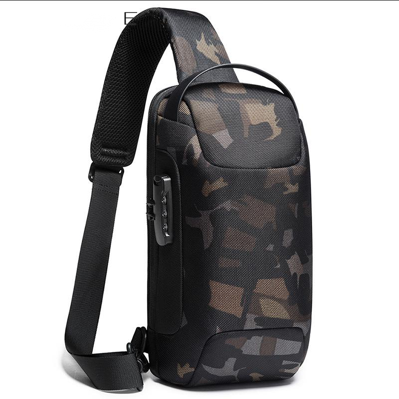 Men&#39;s waterproof shoulder bag men&#39;s business Korean messenger bag men&#39;s trend chest bag
