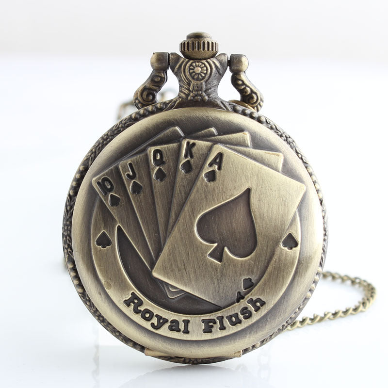 Vintage classic poker card pocket watch