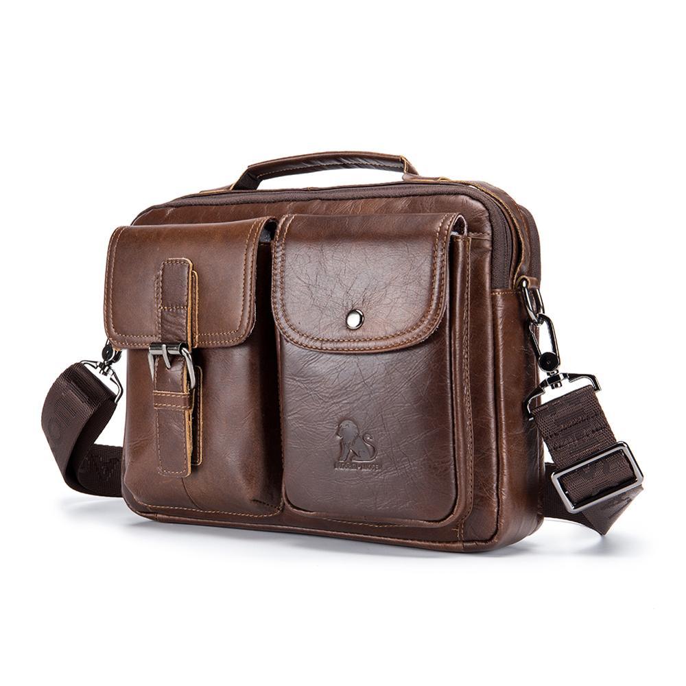Cowhide men&#39;s diagonal bag