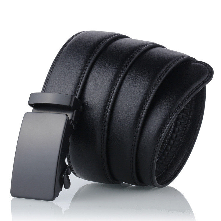 Black Sliding Buckle Men&#39;s Belt