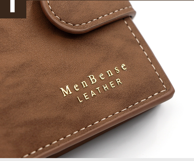 Men&#39;s Wallet Short Style With Korean Edition Hinge Gold Stamping
