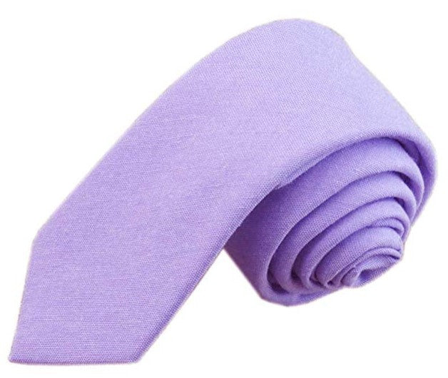 6cm Solid Color Cotton And Linen Men&#39;s Casual Narrow Tie