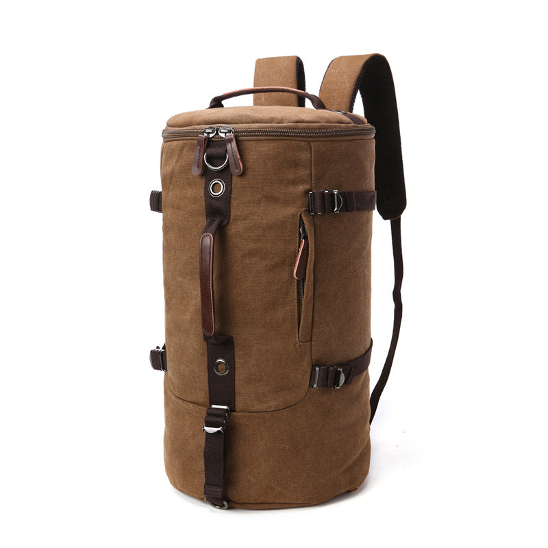 Large-capacity Cylindrical Bag Shoulder Portable Three-purpose Bag Men&#39;s Bag Travel Portable