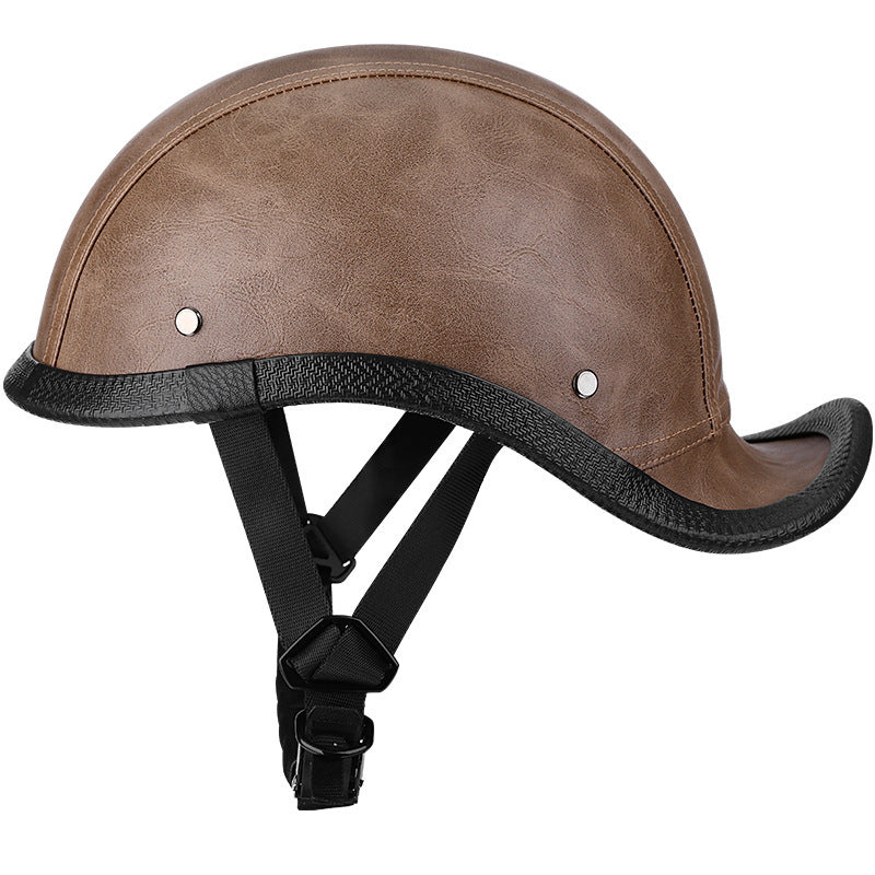 Standard PU Leather Retro Helmet
