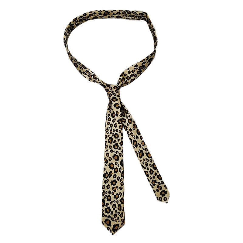 Zebra Leopard-print Shirt Ins Student Tie
