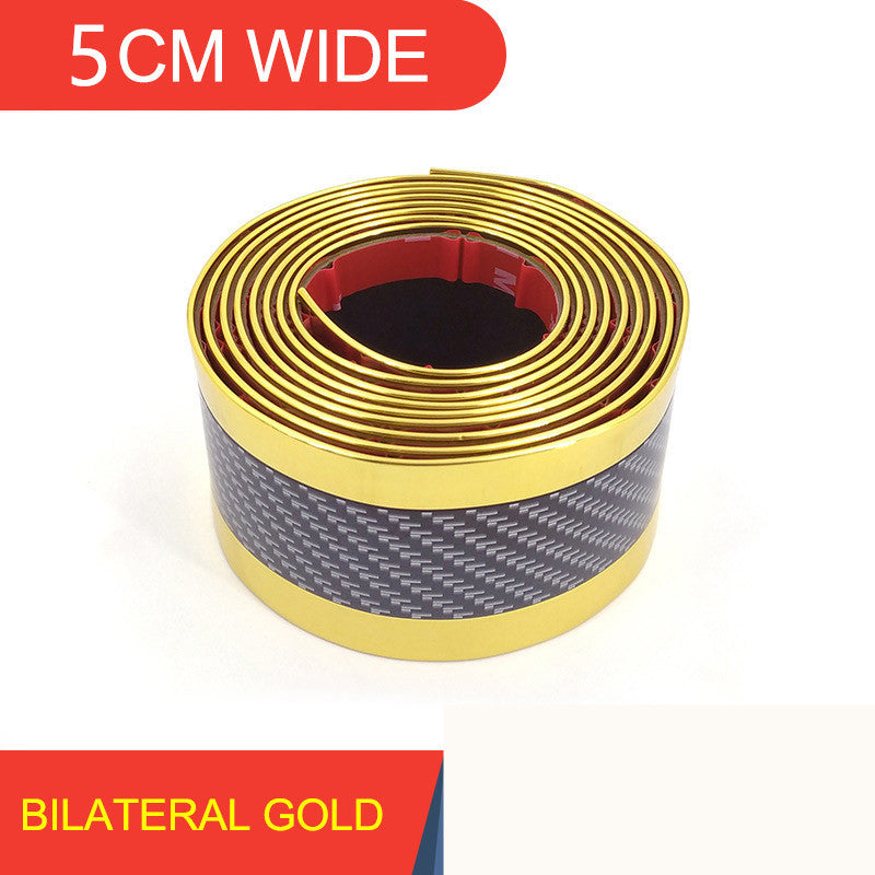 5D Carbon Fiber Car Bumper Protection Bar Threshold Sticker