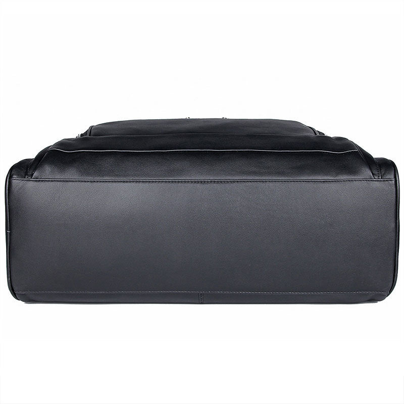 New Leather Business Briefcase First Layer Cowhide Men&#39;s Bag Nappa Leather 17 Inch Laptop Bag