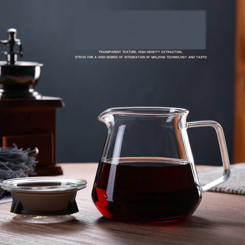 High Borosilicate Heat-Resistant Glass Sub-Pot, Hand Coffee Pot