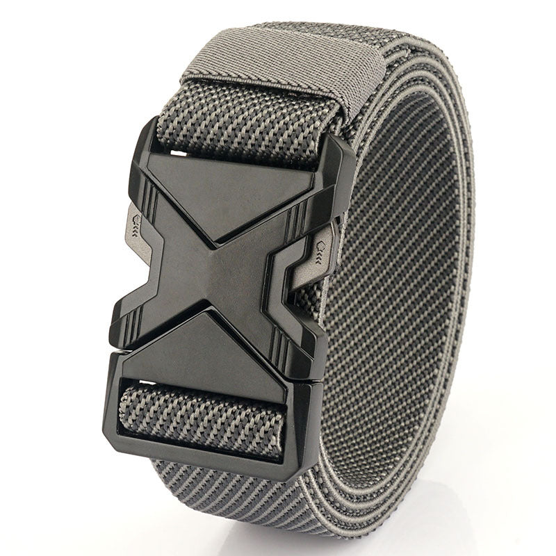 Fashion Commuter Casual Men&#39;s Belt Woven Elastic Minimalist Alloy Buckle