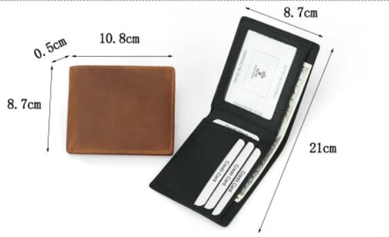 RFID Leather Bifold Retro Men&#39;s Wallet