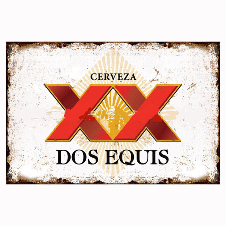 Retro Tin Painting Cocktail Bar Restaurant Shop Home Decoration