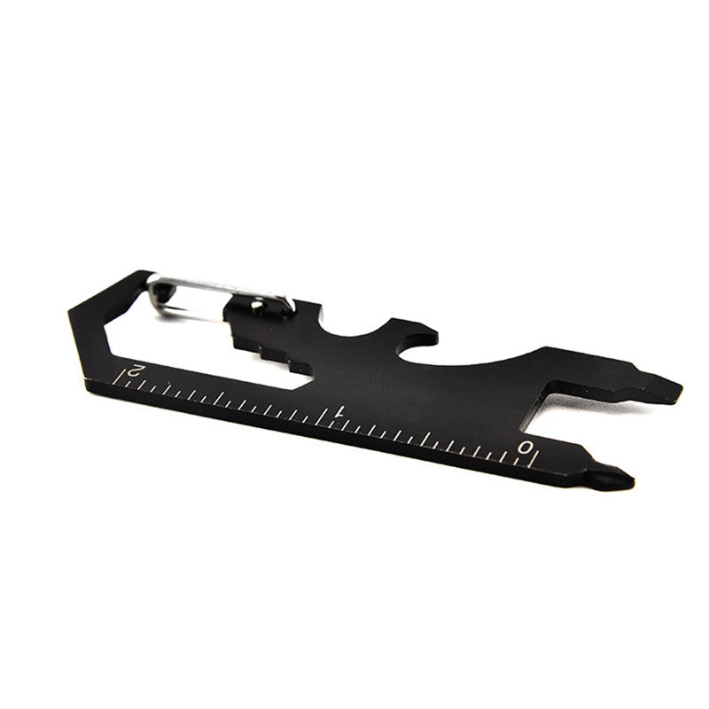 Multi-function Tool Cassette Nail Remover Keychain Screwdriver Measuring Ruler