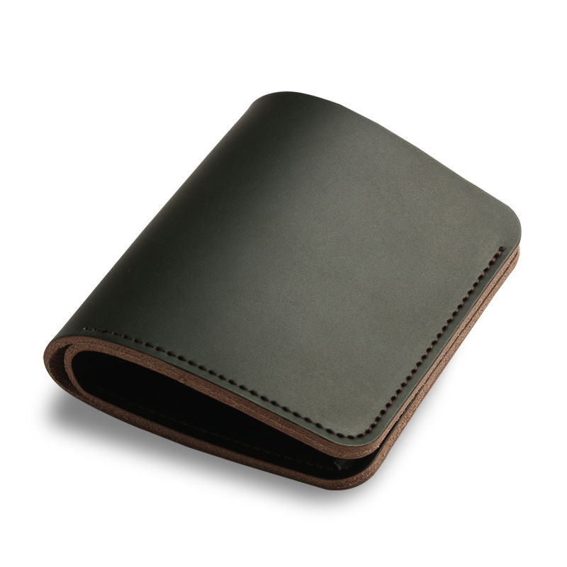 Men&#39;s Short Two-layer Leather Wallet