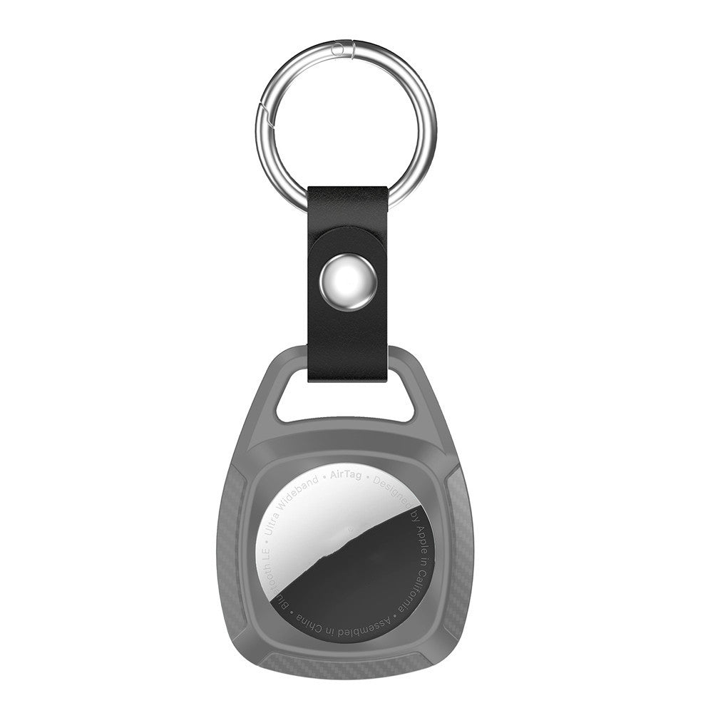 Compatible with Apple, Airtags TPU Carbon Fiber Positioner Protective Cover Anti Lost Device