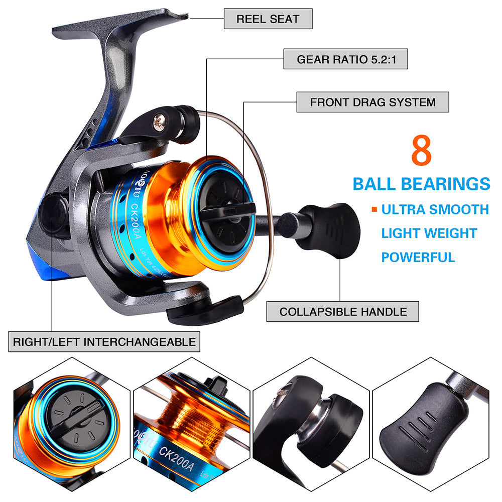 Casting Fishing Reel And Rod Package Combined Carbon Fiber