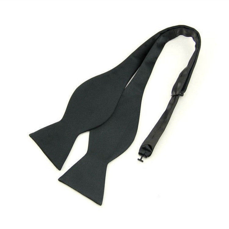 Men&#39;s Wedding Flat Head Tie 5 Cm Monochrome Streamer