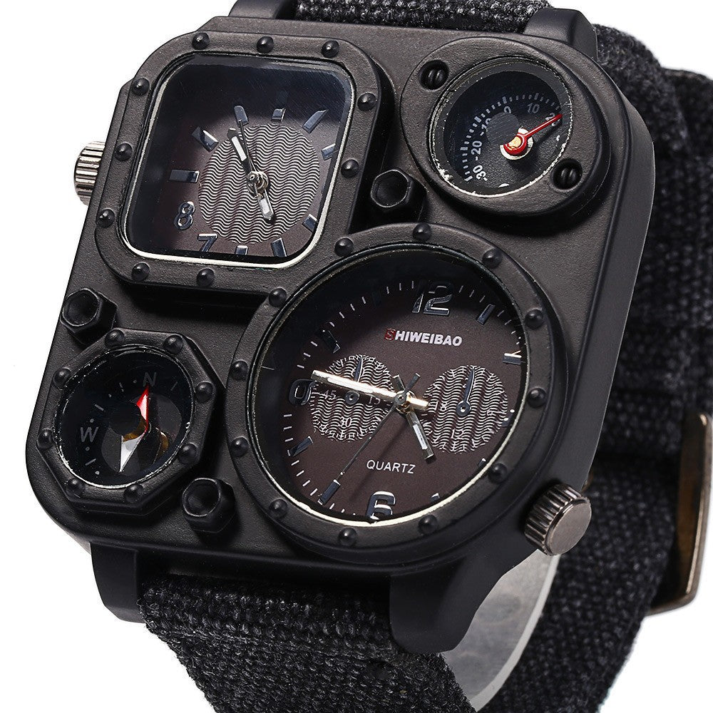Men&#39;s Military Watch Multi-time Zone Personalized Dial
