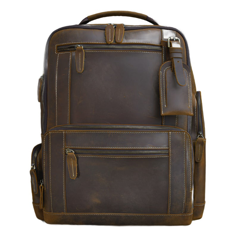 Men&#39;s Trendy Cow New Leather Backpack