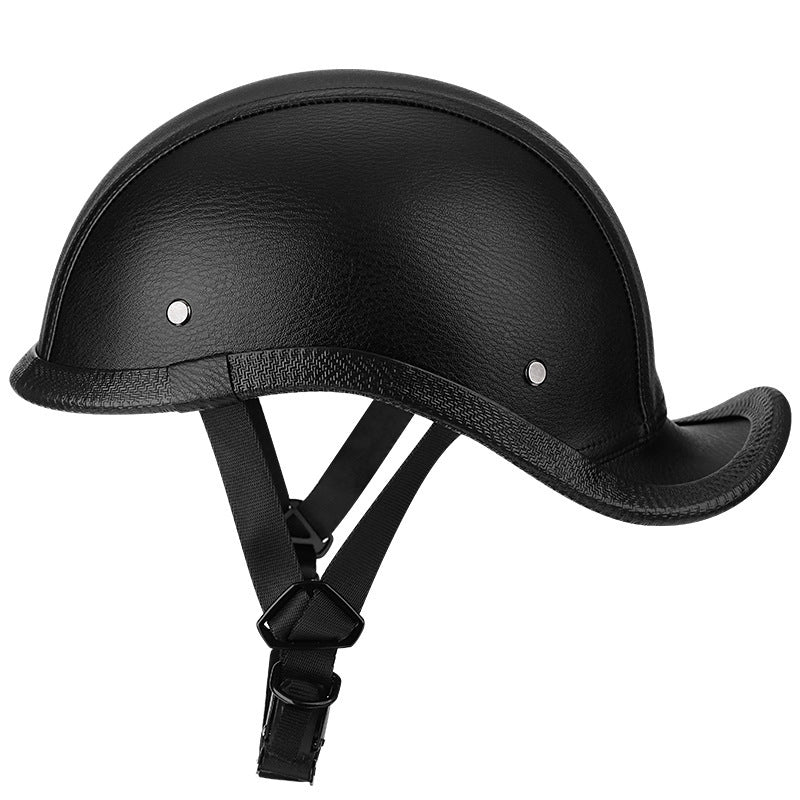 Standard PU Leather Retro Helmet