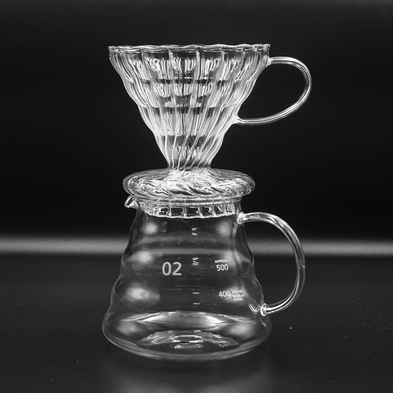 High Borosilicate Glass Cloud Coffee Pot Filter Cup