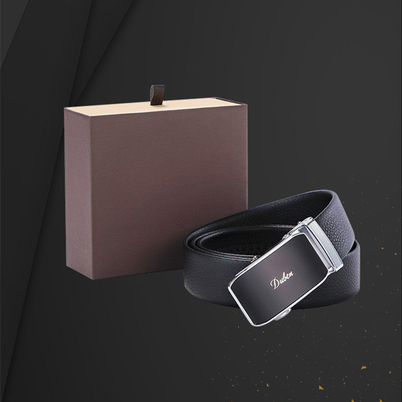 Fashion Automatic Buckle Leather Men&#39;s Belt