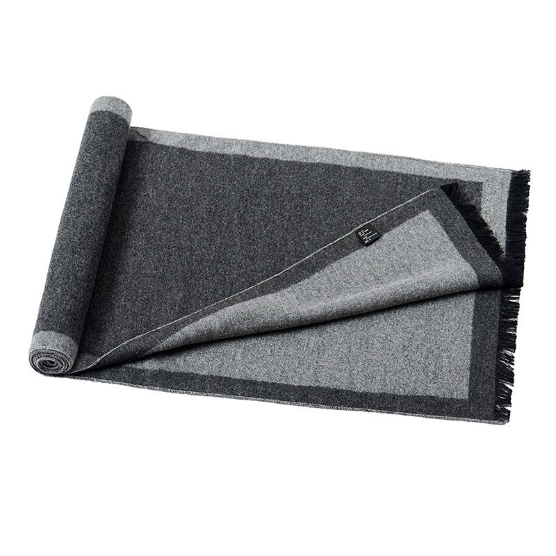 Men&#39;s Fashion Simple Brushed Warm Scarf