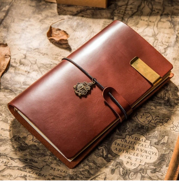 Handmade First Layer Leather Hand Account Binder Notebook