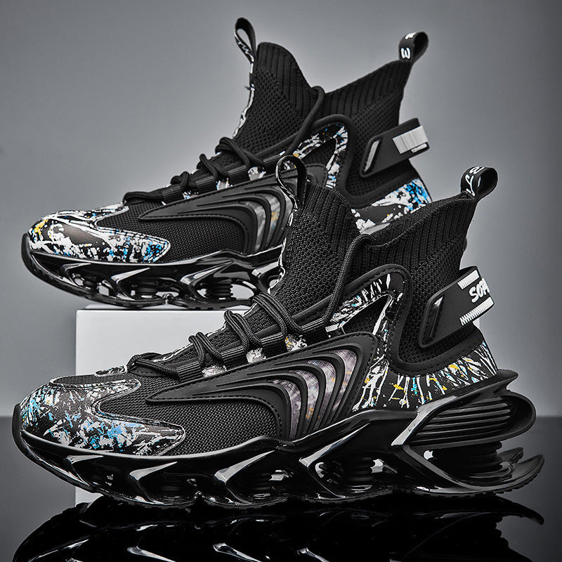 Flying Woven Large Size Mesh Men&#39;s Shoes