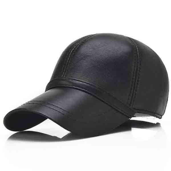 Men&#39;s Sheepskin Light Board Baseball Hat