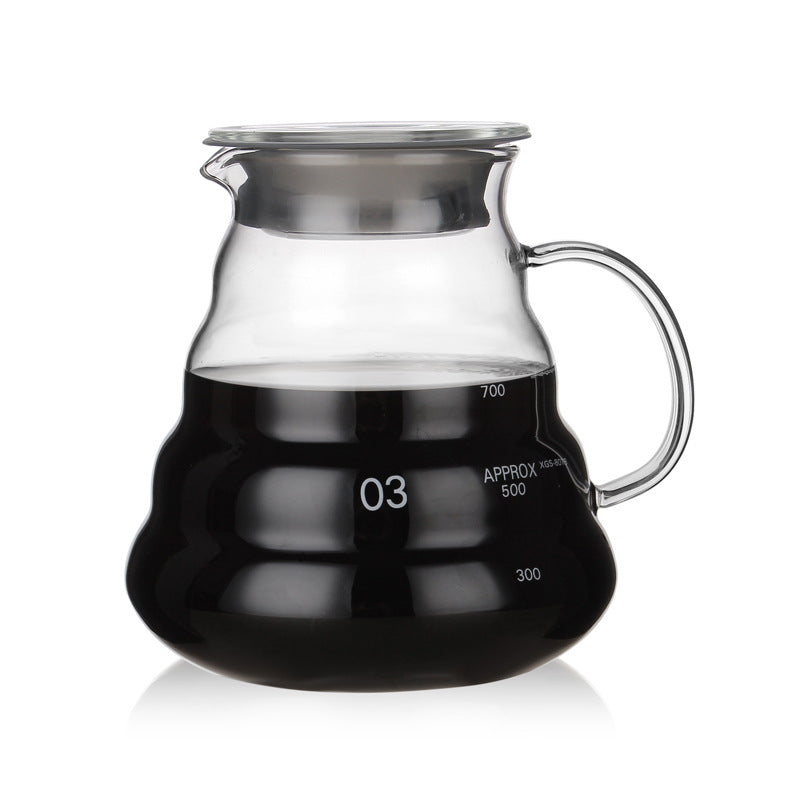High Borosilicate Glass Cloud Coffee Pot Filter Cup