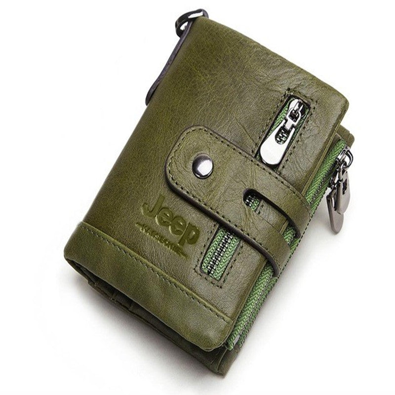 Leather men&#39;s wallet coin purse