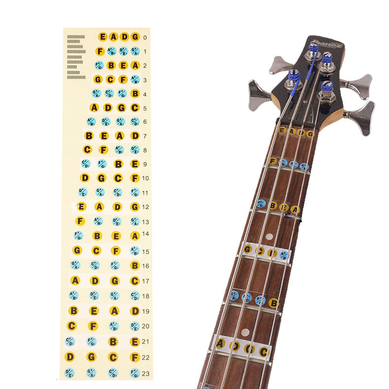Guitar note sticker